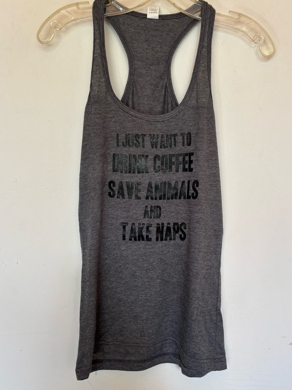 Drink Coffee Save Animals Tank top S